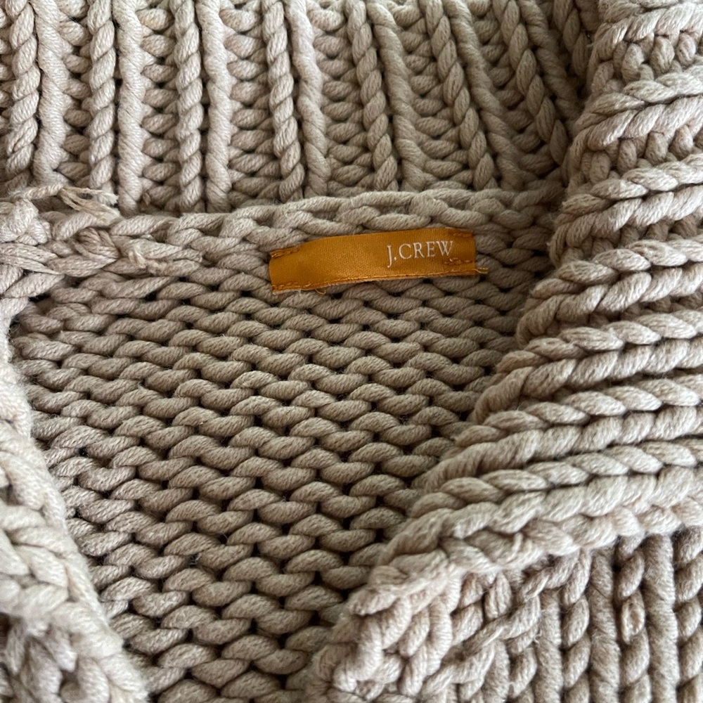 J. Crew Taupe Chunky Knit Sweater - Picture 3 of 6